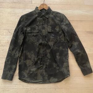 Diesel Green Camo Military Shirt Jacket Overshirt Medium